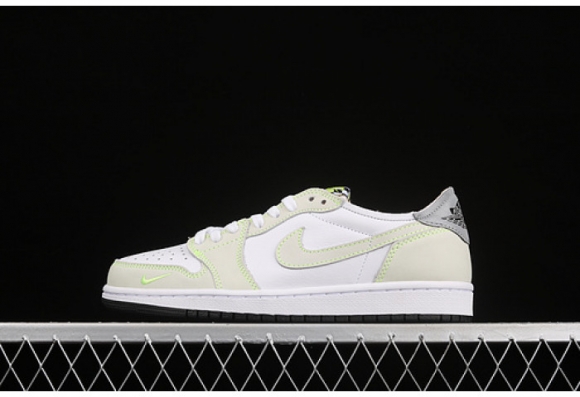Jordan 1 Retro Low White Ghost Green Black DM7837-10R Jordan 1 Retro Low White Ghost Green Black DM7837-10R